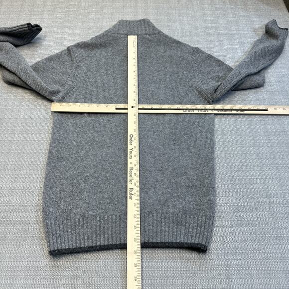 Acedemia Wool Blend Cardigan Sweater Mens Small Grey Full Zip Made‎ In Italy - Picture 5 of 8